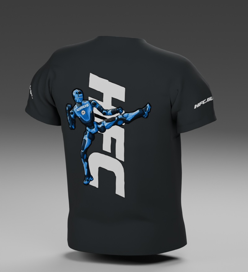 ADRIUS machine tee, black, back